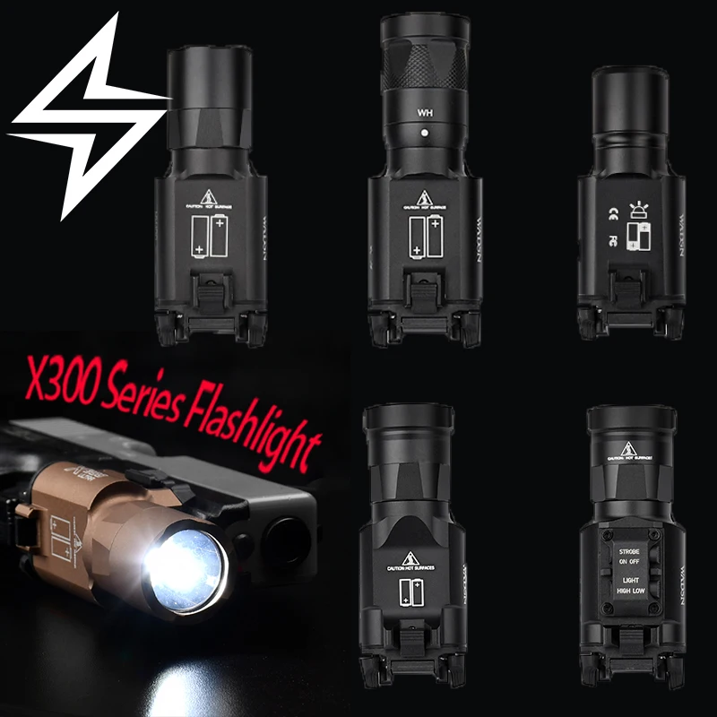 

WADSN Tactical X300 Flashlight X300 Ultra XH35 X300V LED Strobe Light Aluminum Mount Lamp Airsoft Hanging Flashlight X300UH-B