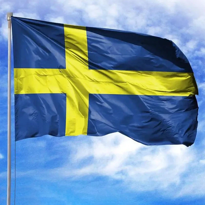 

EOODLOVE FLAG Swedish Flag 90x150cm Indoor and Outdoor 3x5 Foot Hanging Decoration Swedish Flag Activity Flag