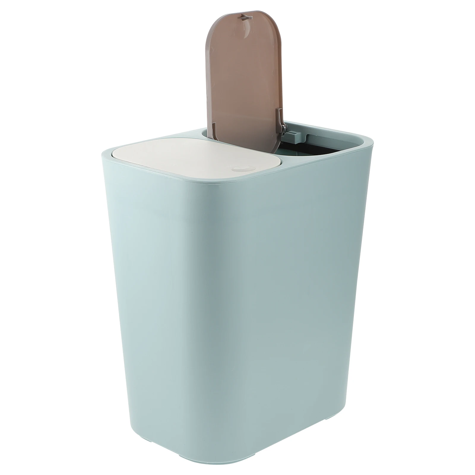 

1pc Dry Wet Lid for Kitchen Bathroom Home Office Garbage Can Waste Bin Garbage Can Trash Container Rubbish Bin Blue