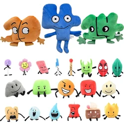 Juguete de peluche de juego Battle for Dream Island, muñeco de peluche Bfdi, Animal de peluche número cuatro, diez, 14, Flor de Fuego, hoja de gota de agua, regalo de Cakey