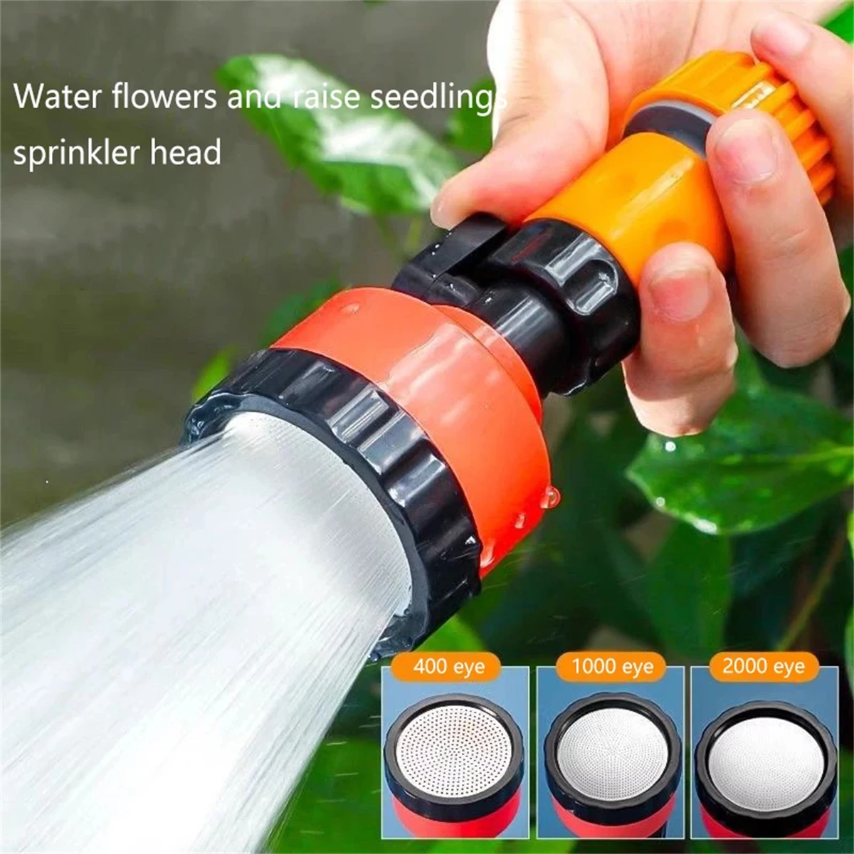 Durable Garden Sprinkler Head 400/1000/2000 Mesh Garden Greenhouse Sprayer Nozzle for 1/2" 3/4" 1" Water Pipe Watering Gun 1Pc