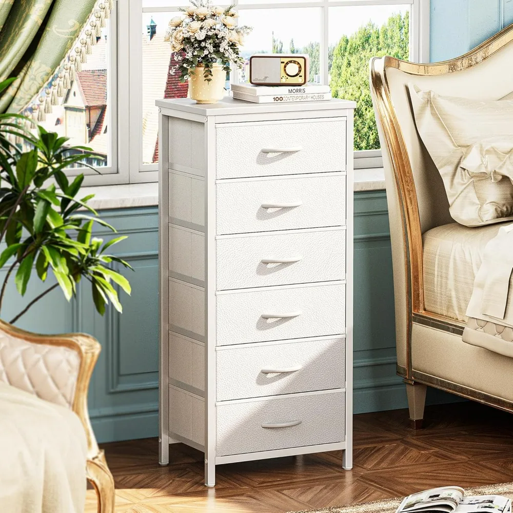 6 Drawer Dresser for Bedroom, Tall & Chests of Drawers, Fabric Dresser for Closet, Bedroom