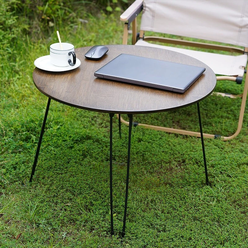 portable round folding table small casual outdoor picnic coffee table minimalist camping mesa plegable camping Outdoor furniture