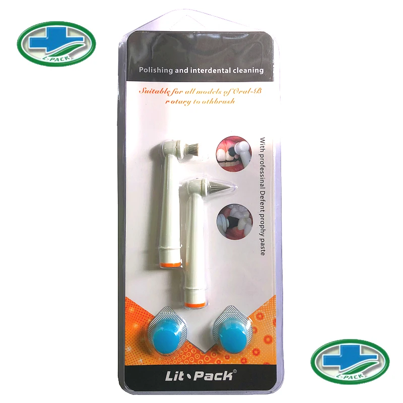 Lit-Pack (manufacturer) Teeth Whitening Polish Head Dental Kit for Oral B Rotary Electric Toothbrush with Polisher Tooth Paste