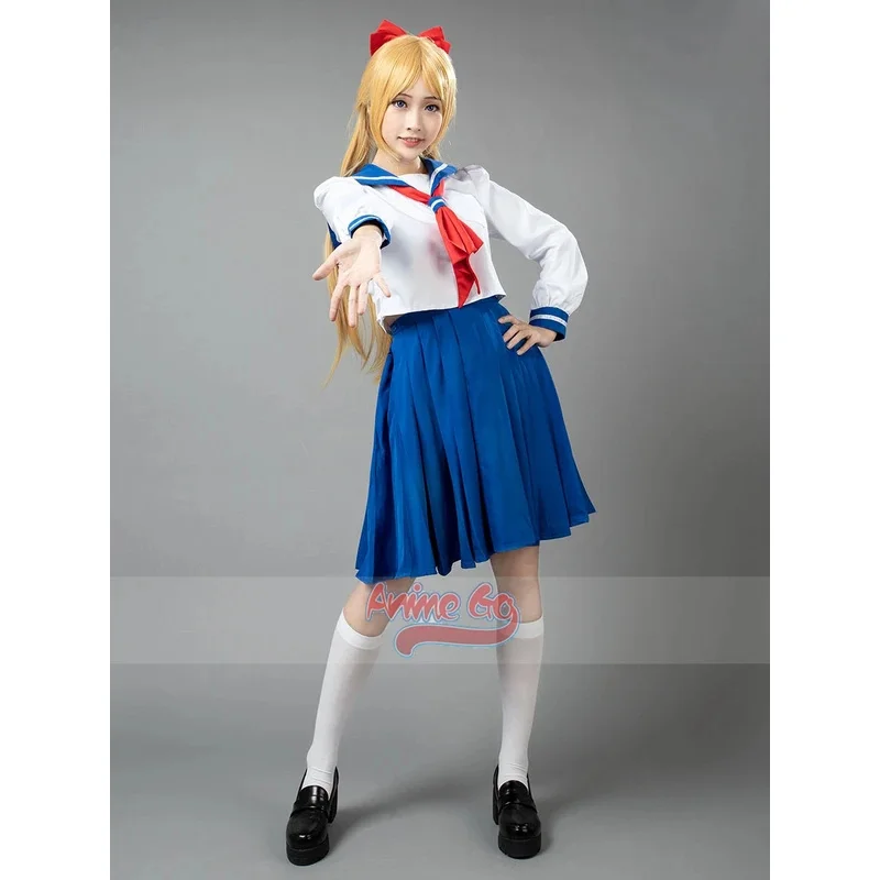 

Anime Crystal Sailor Venus Minako Aino Cosplay Costume School Uniform Suit mp003719