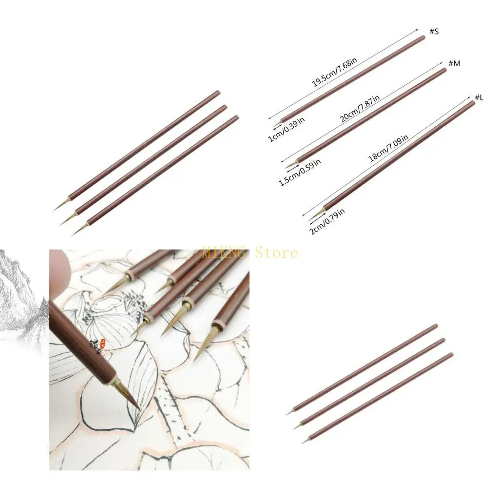 Schreiben von Pinselhaken Line Sorgfältiger Stift für Studenten und Anfängerpakete mit 3 besten Verkauf