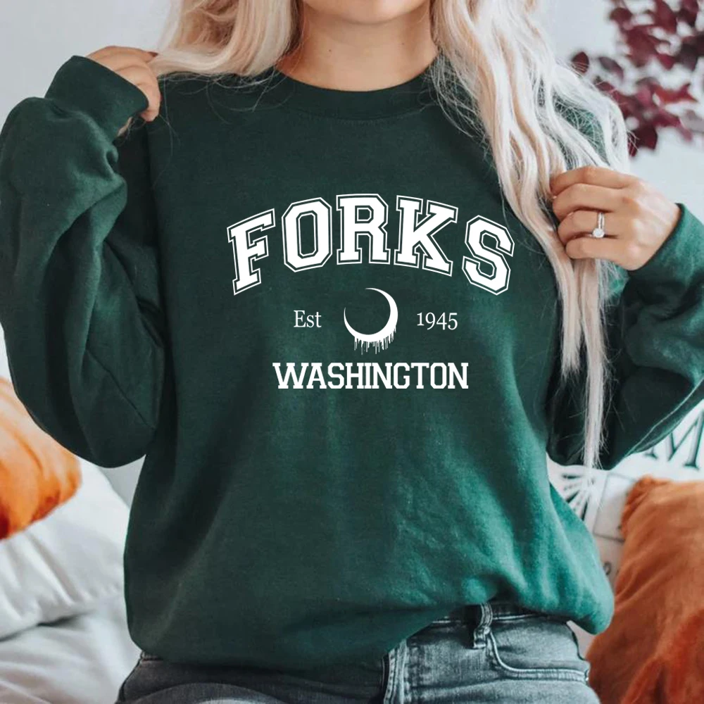 Twilight Sweatshirt Forks Washington Sweatshirts Unisex Langarm-Rundhalspullover Team Edward Sweater Streetwear Hoodies – Detail 9