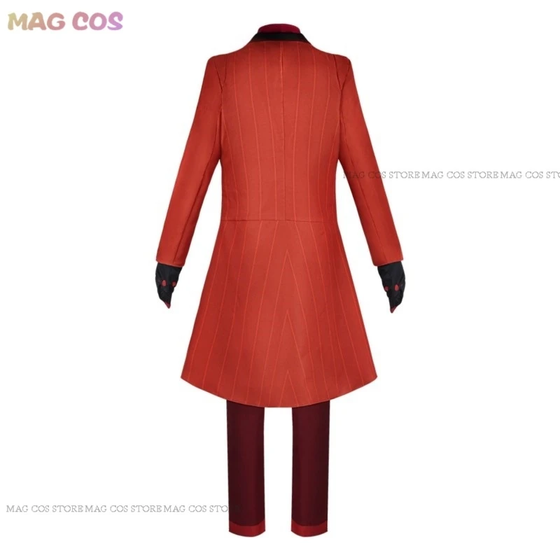 Hazbin Cosplay Hotel ALASTOR Uniforme ALASTOR Costume Cosplay Parrucca Radio Demone Abito Rosso Uomo Donna Halloween Party Costume Set di Bambole