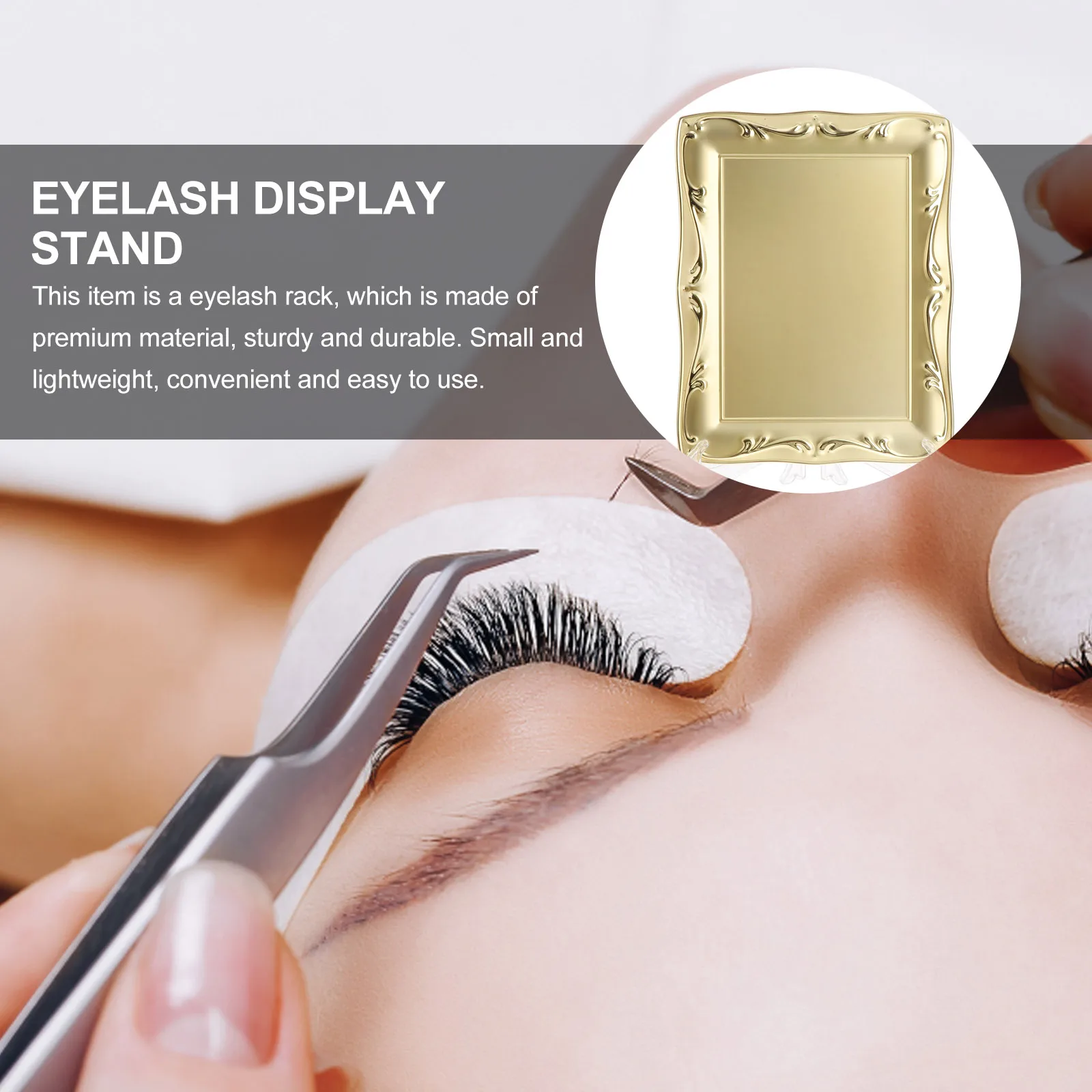 

1Pcs Eyelash Display Rack Metal Durable Lash Display Eyelash Extension Holder for Professional and Personal Use