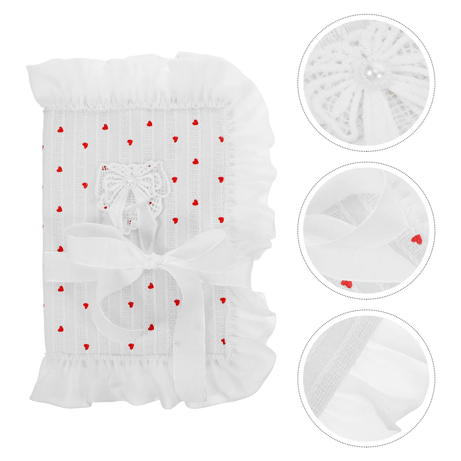 

Cloth Book Cover Bow Design Notebook Journal Protector Sleeve Fabric Decorative Accessory Book Cover Sleeve