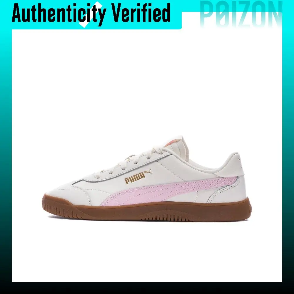 PUMA Club 5v5 Synthetic Leather Skateboard Shoes Women's Ecru 397635-10