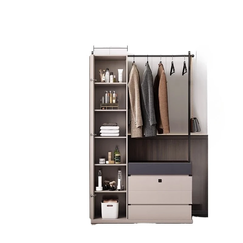 

Italian minimalist multi-functional full-body full-length mirror, coat rack, chest and cabinet integrated