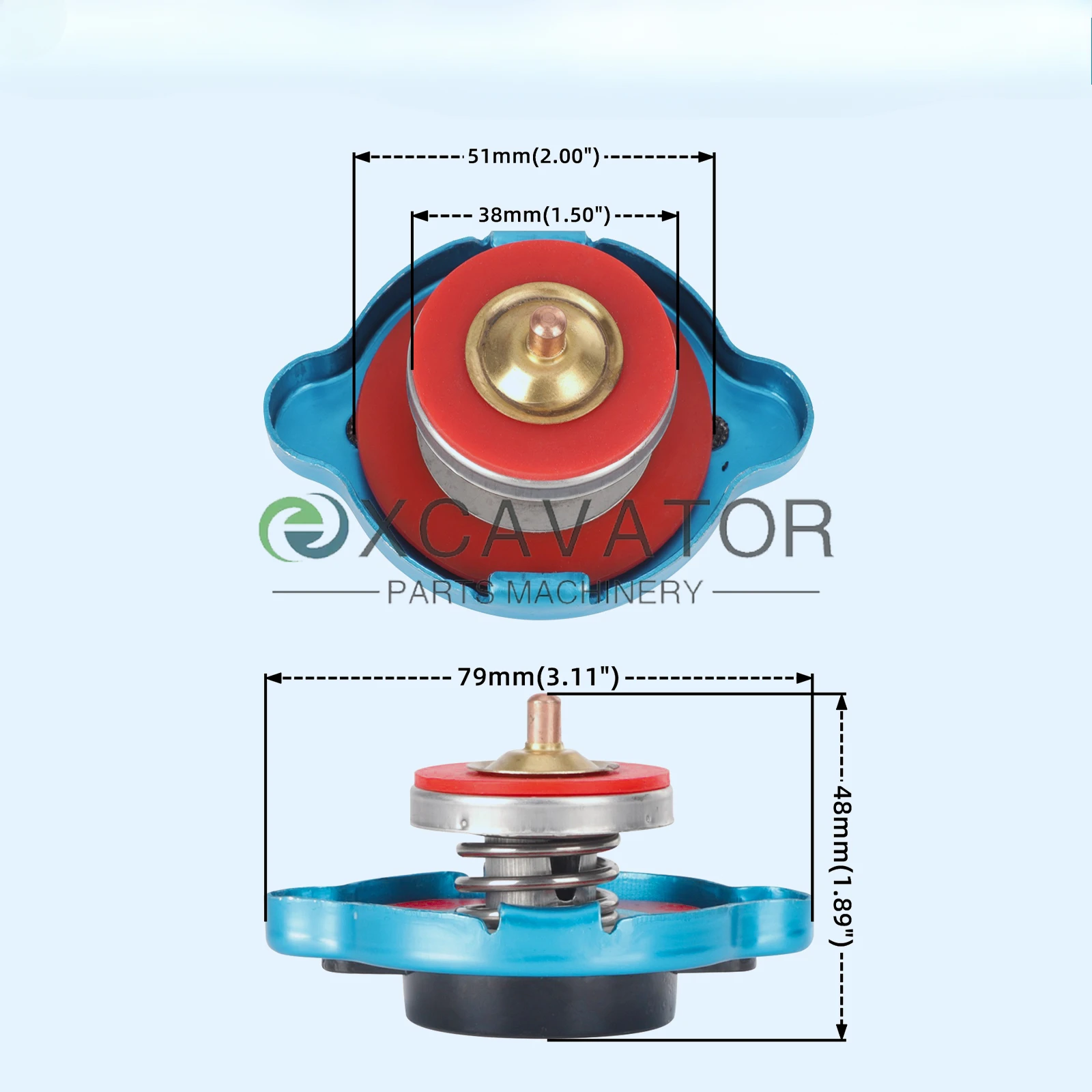 1 ชิ้น Universal สแตนเลสหม้อน้ําเทอร์โมฝาครอบถังอุณหภูมิน้ํา 0.9 สําหรับ Excavator เครื่องจักรอื่นๆยูทิลิตี้ปลอดภัย