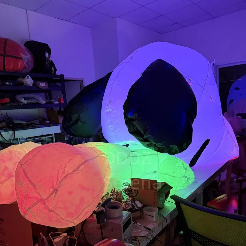 Colgante de lavandería de línea inflable suave para pipa de perro LED de 3,7 m para pipa de adulto volando por la noche en alto brillo con LED de esquina redonda