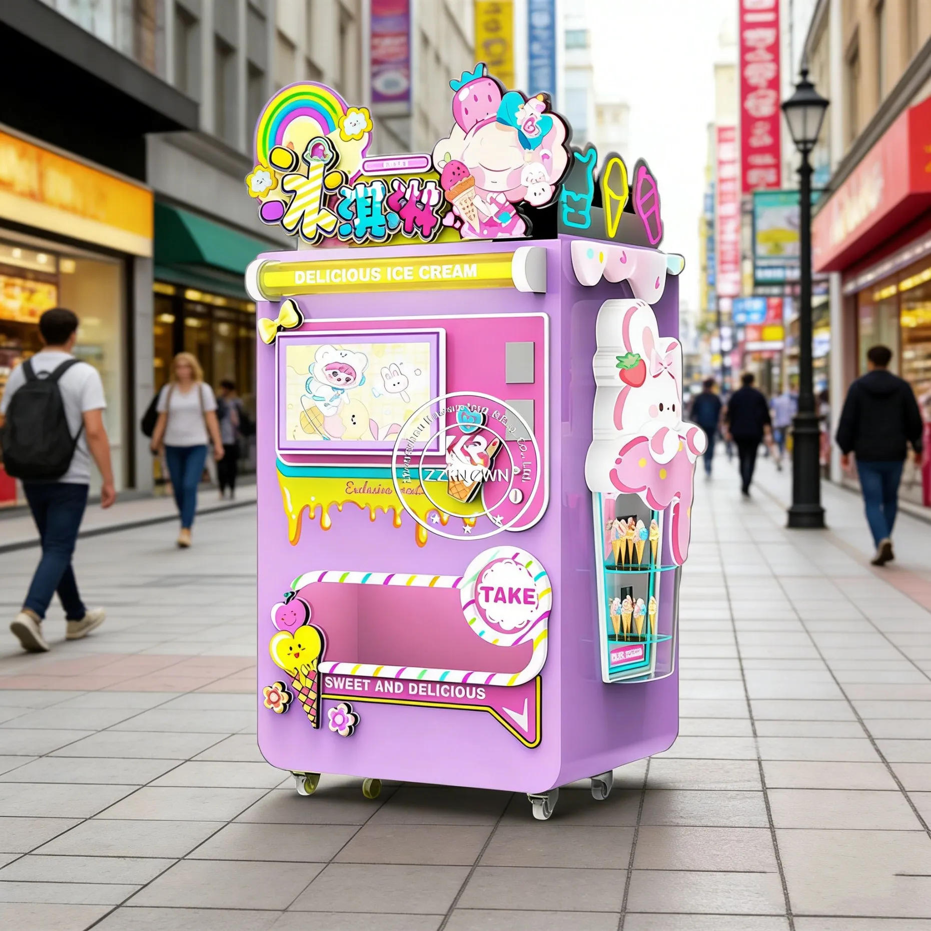 

Vending Machine Supplier 24-Hour Self-service Yogurt Soft Ice Cream Making Smoothie Vending Machine