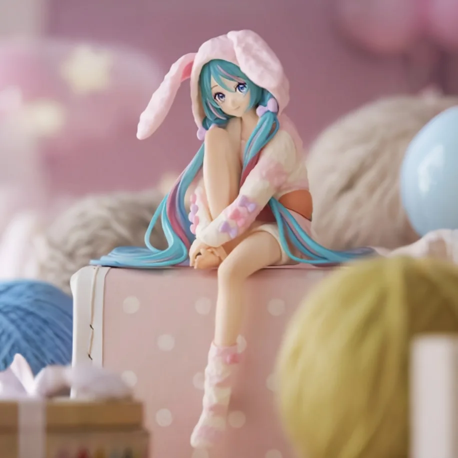 أنيمي HATSUNE MIKU الشكل 15 سنتيمتر أرنب الأذن منامة لعبة مجسمة دمية المعكرونة سدادة بولي كلوريد الفينيل تحصيل عمل الشكل هدية لمحبي