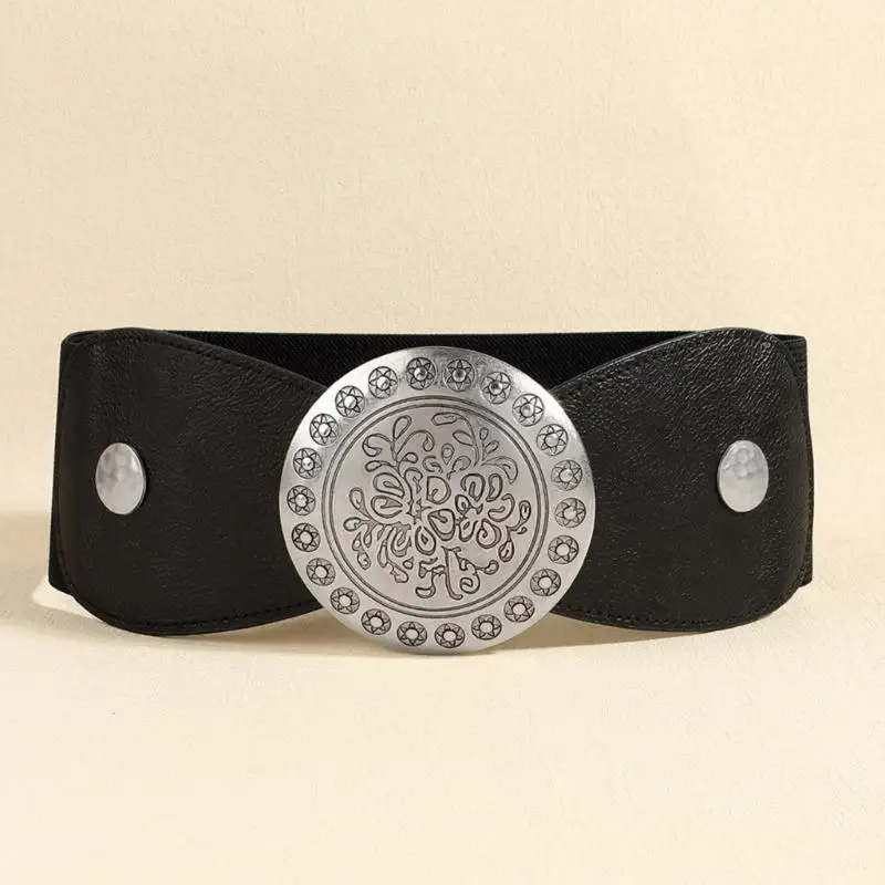 652F Cintura da ragazza calda Cowgirl Cintura in floreale elastica per abiti jeans