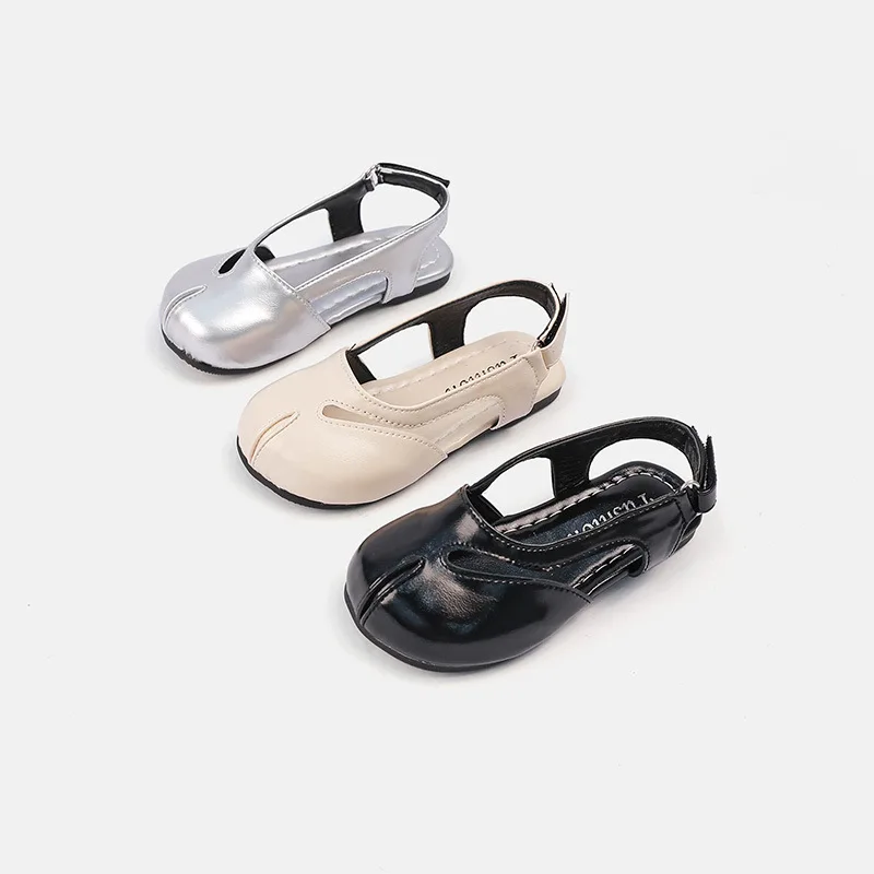 Girls Split Toe Mary Janes 2026 Summer Slingback Single Flats Comfort Breathable Sandals for Kids Arch Support Non-Slip Sole