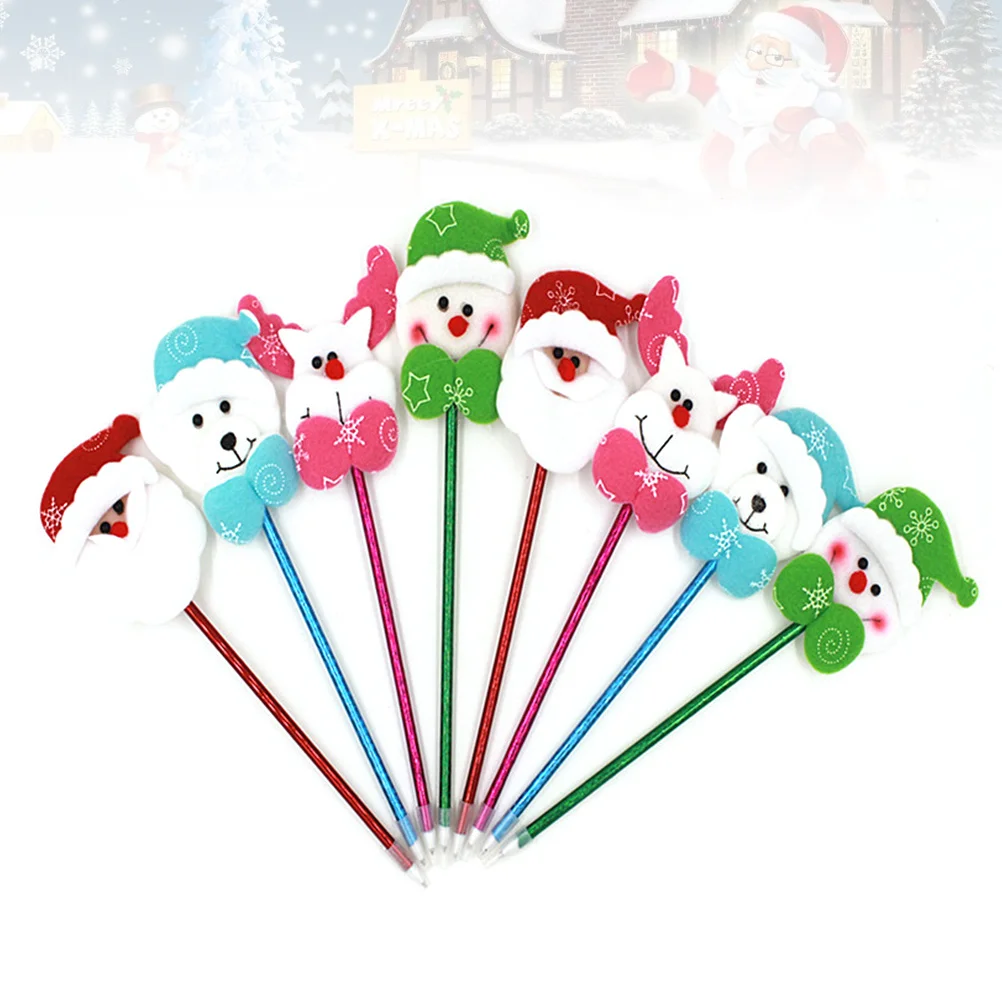 

12Pcs Ballpoint Pens Christmas Themed Lovely Cartoon Styles Suitable for School Office Students Party Favors Smooth Writing Gift