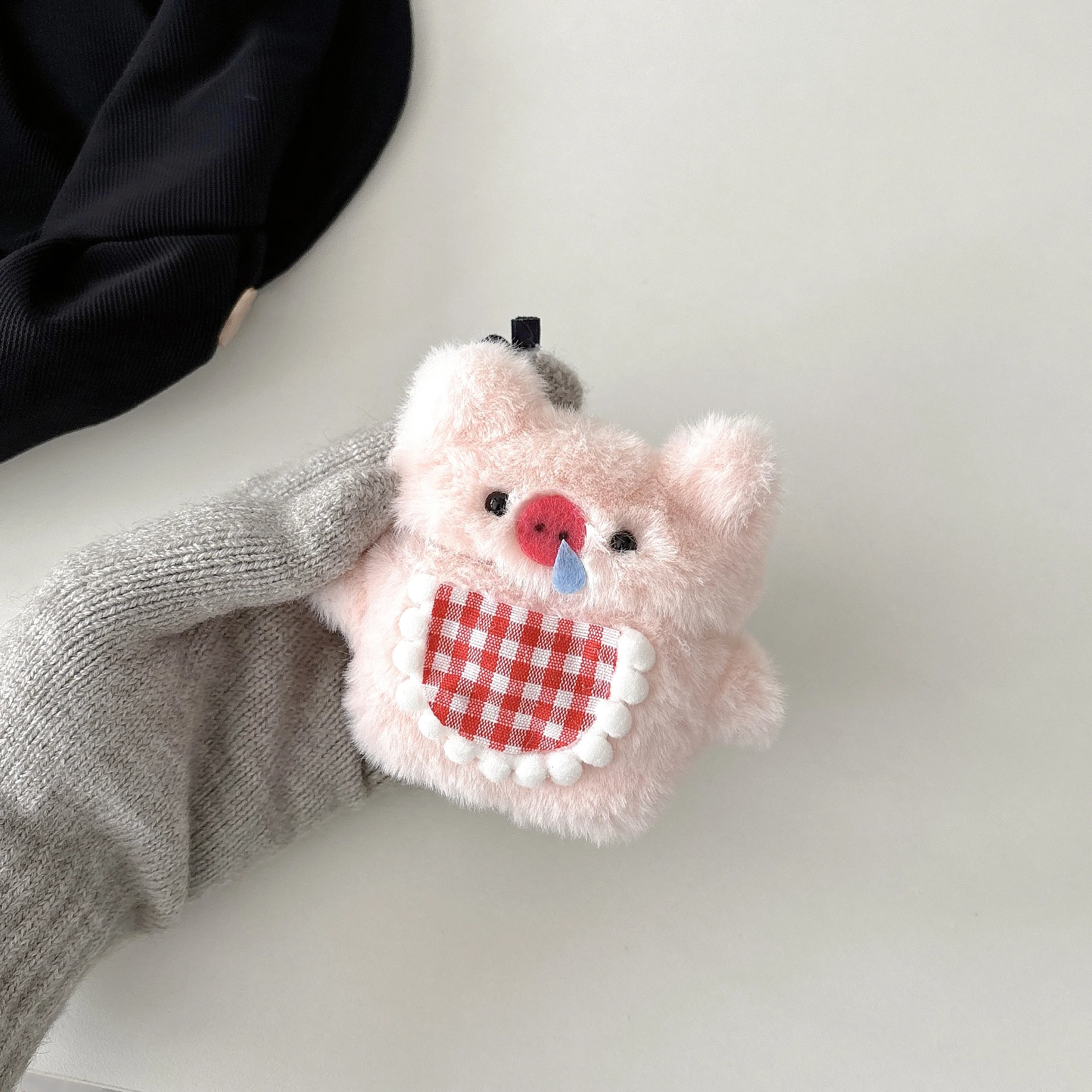 Cute Plush Apron pig Earphone Case for Apple Airpods Pro 2 Airpods Pro 4 3 2 1 Generation Protective Cover Fluffy Lovely Doll