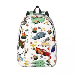 Life Is A Highway Lightning McQueen Casual Backpack Durable Student Hiking Travel Cars Daypack for Men Women Laptop Shoulder Bag