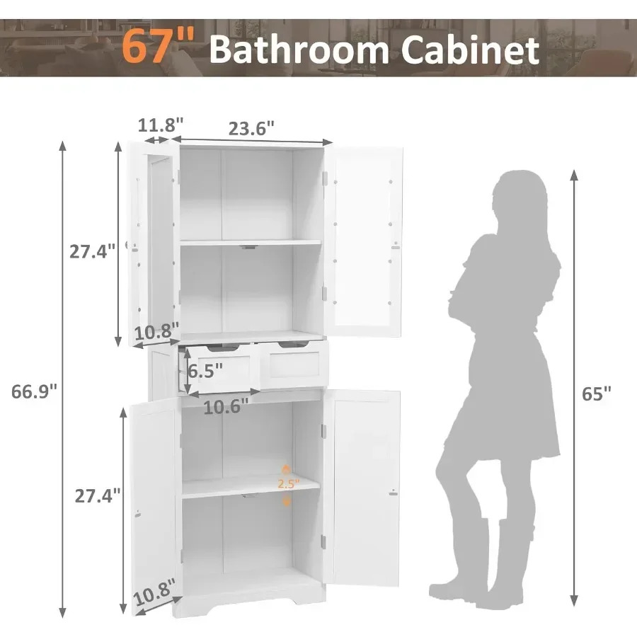 67 cm hoher Badezimmerschrank, – Storage Bewertung und Preis