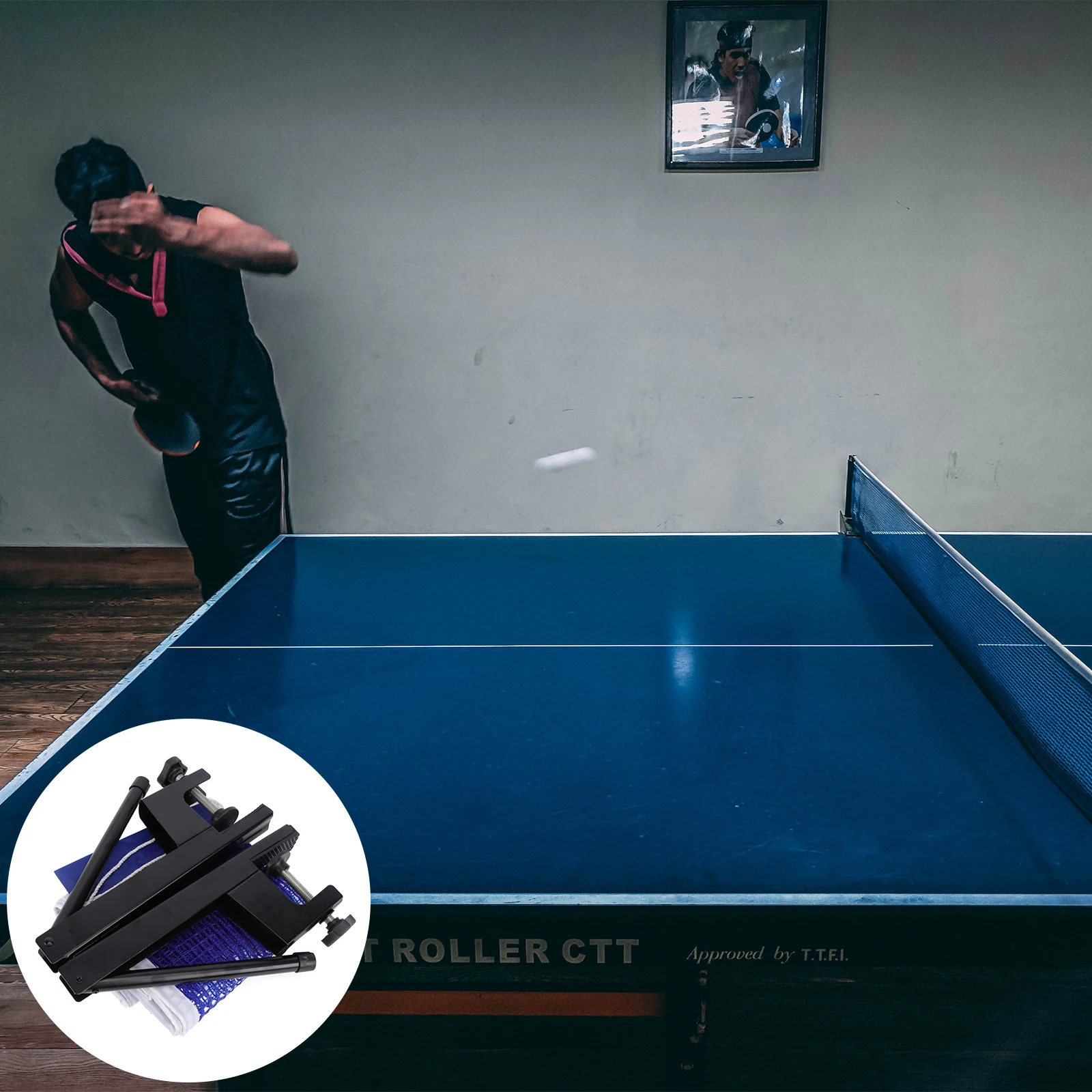 

Portable Table Tennis Post Mesh Rack Lightweight Durable Easy to Carry Store Install Pong Accessory Family Fun Sports Equipment