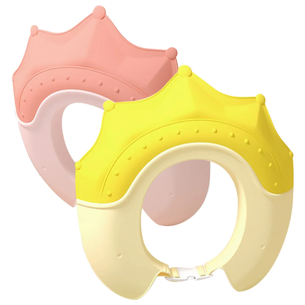 

2Pcs Infant Shower Hat Waterproof Cartoon Design for Toddler Bath Cap Protect Ears Eyes Lightweight