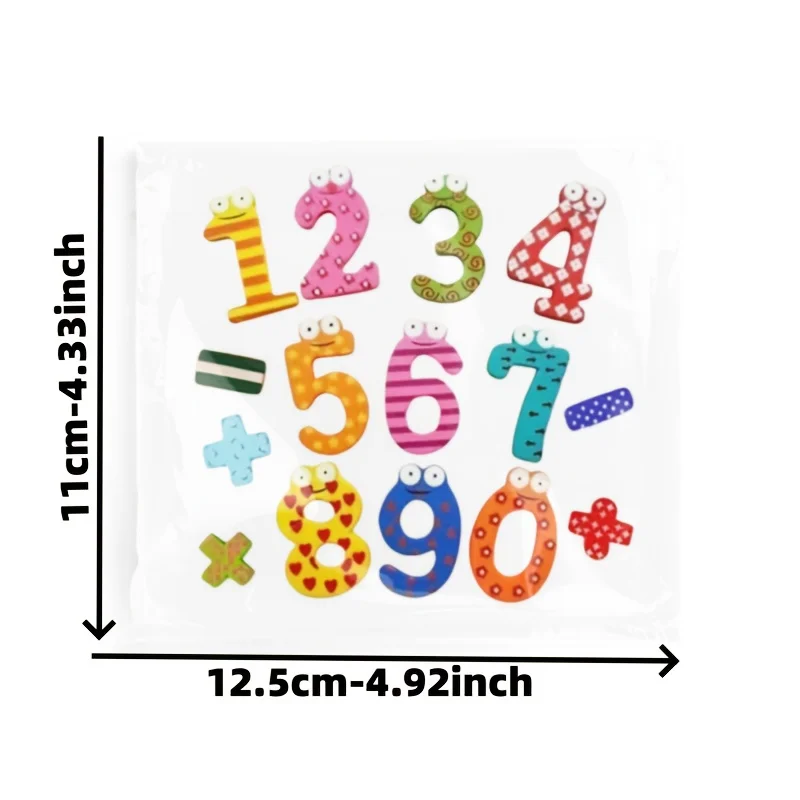 Magnesy na lodówkę dla dzieci do wczesnej edukacji, drewniane magnetyczne zabawki edukacyjne i poznawcze, wczesna edukacja matematyczna
