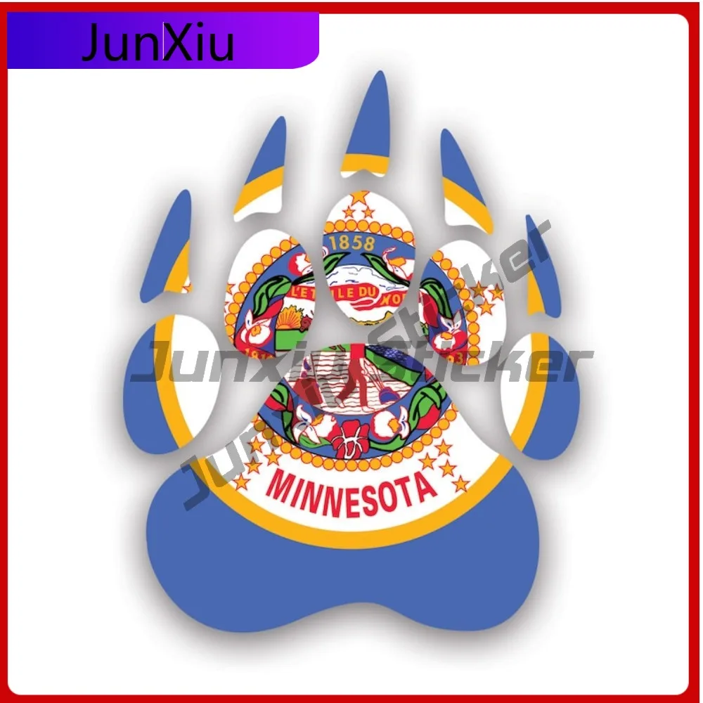 

Minnesota State Bear Print Shaped Sticker Anime Bumper Waterproof Vinyl Decal For Door Trim Decor Decor Protection Creative