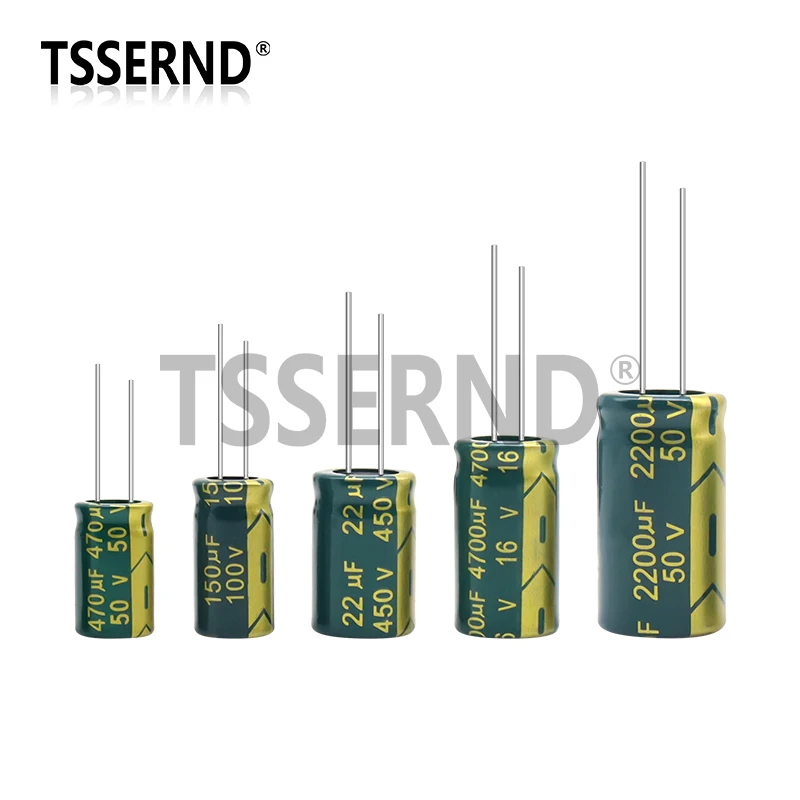 10V 16V 25V 35V 50V 400V 450V High Frequency Low ESR Aluminum Capacitor 10UF 100UF 220UF 330UF 470UF 680UF 1000UF 2200UF 3300UF