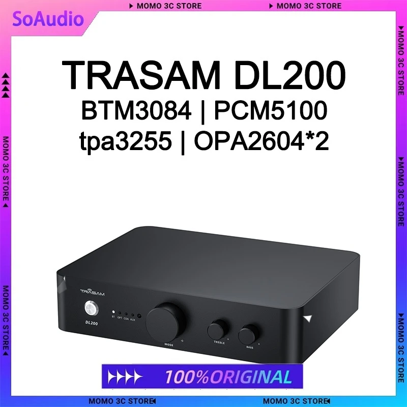 TRASAM DL200 fever grade digital amplifier TPA3255 Bluetooth 5.4 coaxial fiber AUX high fidelity high-power HIFI amplifier