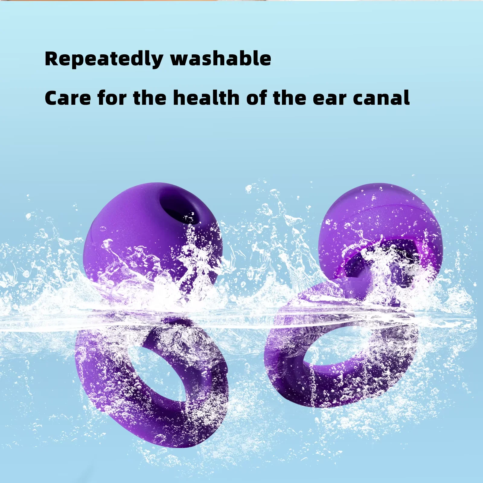 Reusable Silicone Ear Plugs Noise Cancelling Quiet Earplug for Sleeping Work Study Swimming Musicians Motorcycles