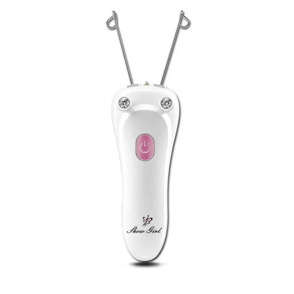 Mini depiladora eléctrica de hilo de algodón para mujer, dispositivo de corte de pelo Facial y corporal, USB, para cuello, labio, Barbilla, brazo y pierna