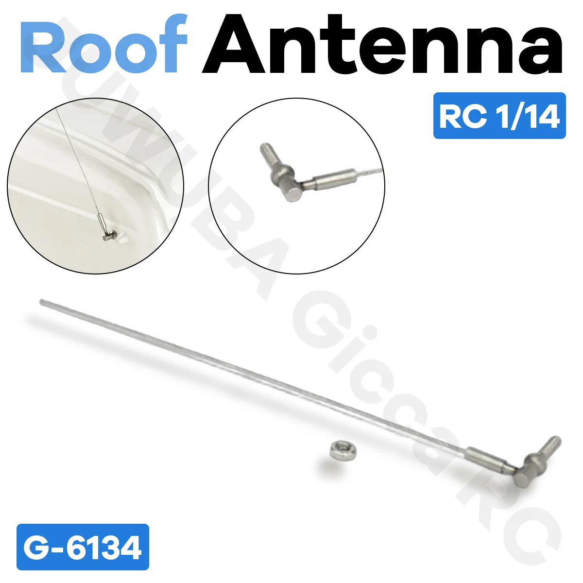 Roof Antenna G-6134 Metal Simulation 1 PCS For 1/14 Tamiyaa RC Dump Truck Tipper Tractor LESU DIY Toys Car Model Accessories