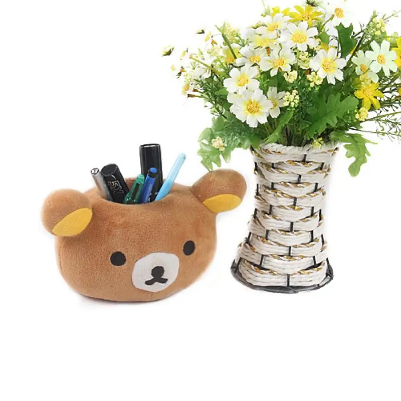 Kawaii Cute Rilakkuma Pen Container portapenne per cancelleria per studenti comodo portapenne per l\'apprendimento regalo per cartoni animati kaki