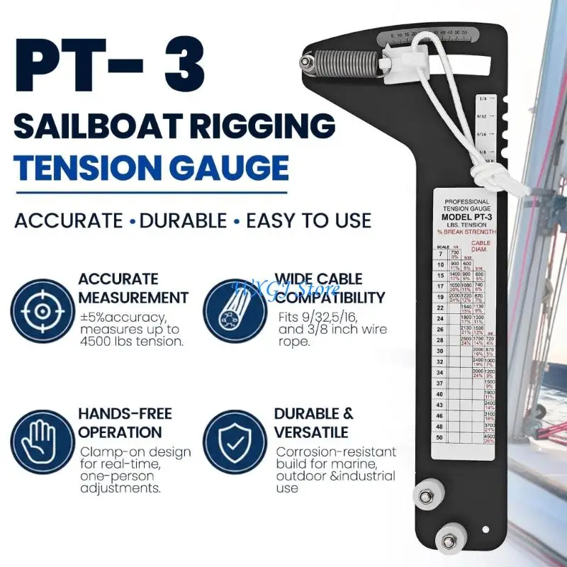 37JE Cable Tension Reading Tool for Marine Shroud and Wire Checks