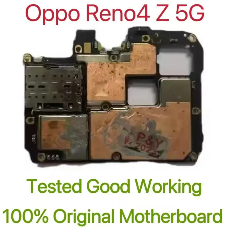 Global Version Original Unlocked Motherboard for Oppo Reno4 Z 5G Tested Circuit Plate Main Logic Board for  Oppo Reno4 Z 5G