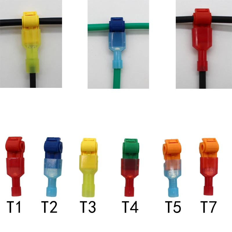 10/20/40/50Pcs T-Tap Connector Quick Electrical Cable Connector Snap Splice Lock Wire Terminal Waterproof Crimp Wire Terminal