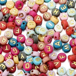 100-500Pcs/Lot Multicolor Acrylic Letter Bead Alphabet Spacer Loose Beads for DIY Bracelet Jewelry Making Findings Accessories