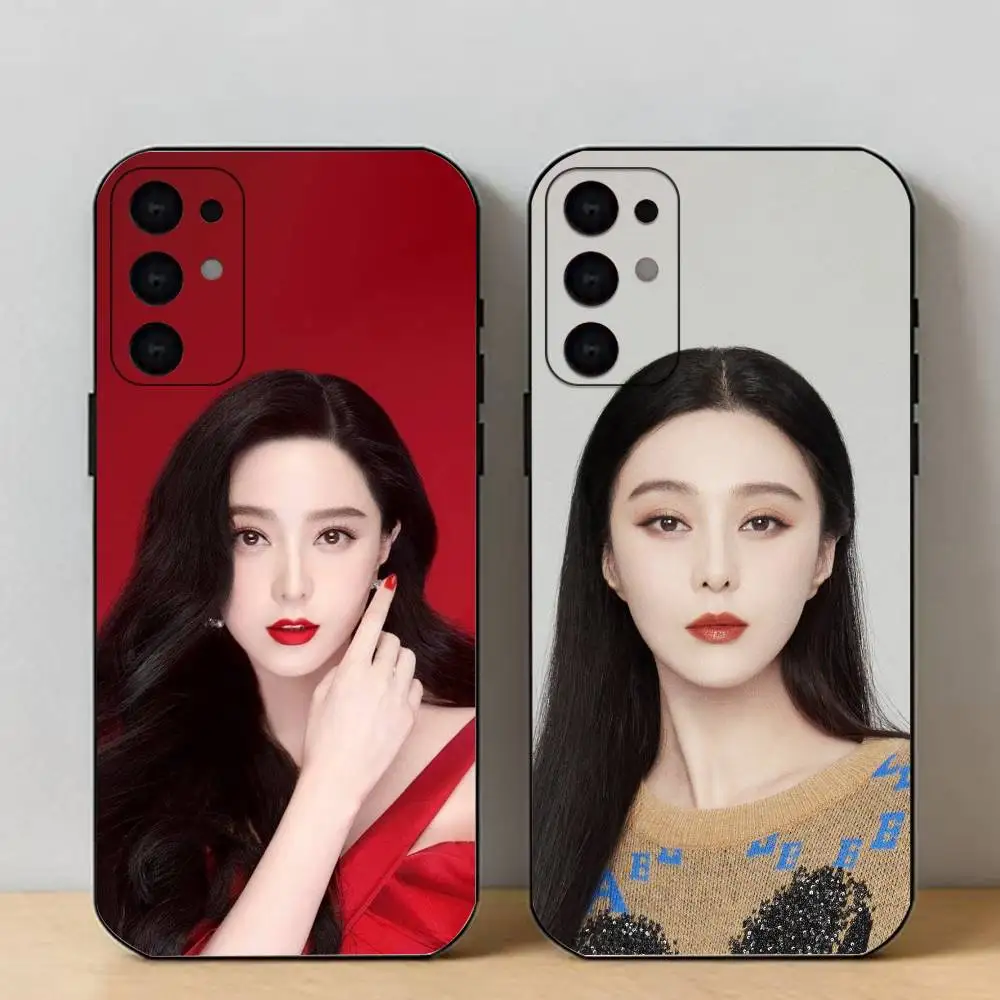 Fan Bingbing  Phone Case For Samsung S25,24,23,22,30,21,10,9,Ultra,Plus,Lite Soft Black Case