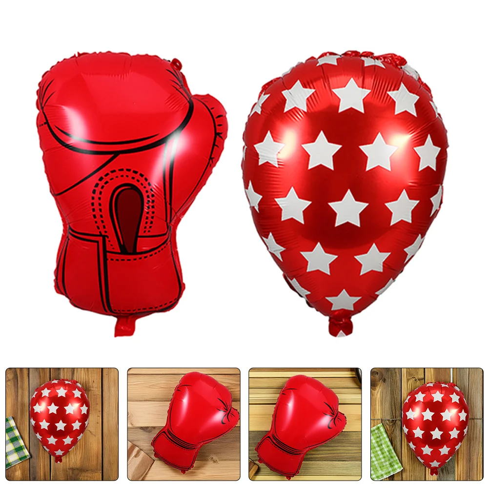 

12pcs Boxing Glove Balloons Inflatable Wrestling Party Decorations Sports Theme Birthday Kids Party Favors Balloon Decor