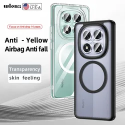 Magnetic Airbag Case For Redmi K80 PRO K70 K60 K50 Dull Polish Wireless Charger Cover Anti-knock Cases For Redmi Note 14 Pro 13
