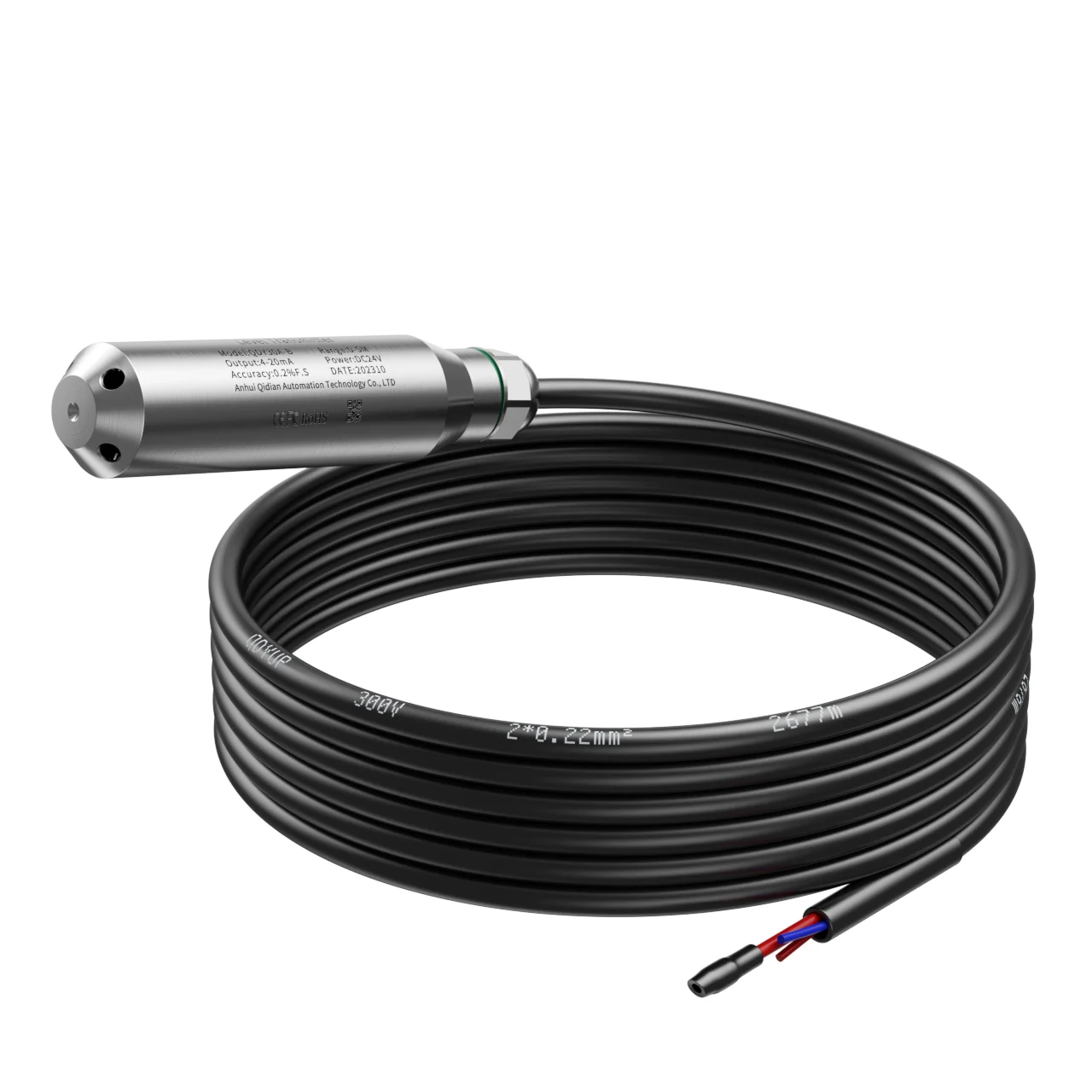 Imagem -02 - Sensor de Nível de Água Transmissor Líquido Sonda 420ma 010v 05v Rs485 304ss