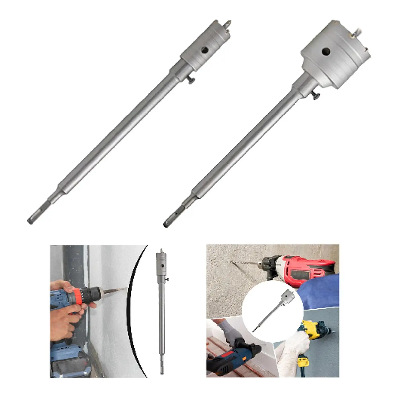 Abridor de buraco de concreto, fácil de usar, estrutura resistente premium, ferramenta de broca de parede, remoção eficiente de viros para parede de tijolo de alvenaria de concreto