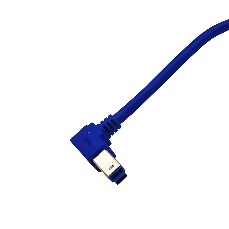 1 قطعة 90 درجة بزاوية USB 3.0 ذكر AM إلى USB 3.0 B نوع ذكر BM USB3.0 كابل للطابعة الماسح الضوئي HDD #1