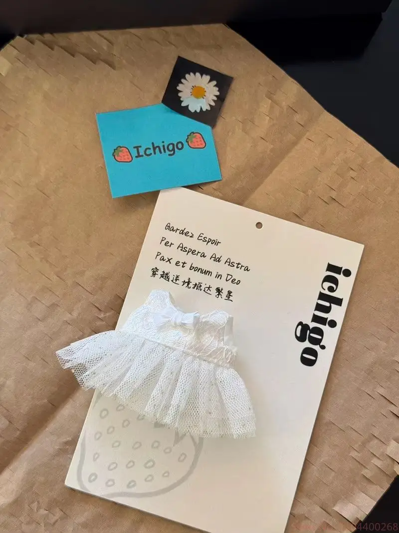 New Arrival For Labubu 4.0 The Pin For Love Vinyl Doll Pendant Mesh Dress Doll Clothing Outfit Replace Decoration Girl Gifts