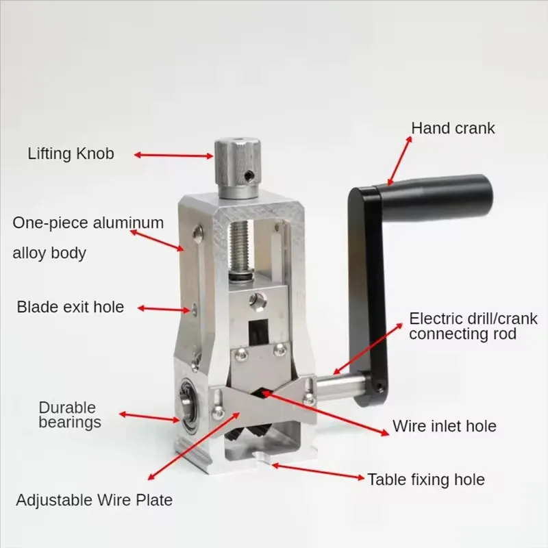 Ręczna obieraczka do kabli ze stopu aluminium, elektromechaniczna obieraczka dynamiczna, wiertarka do kabli miedzianych, maszyna do obierania kabli, skrobanie kabli.