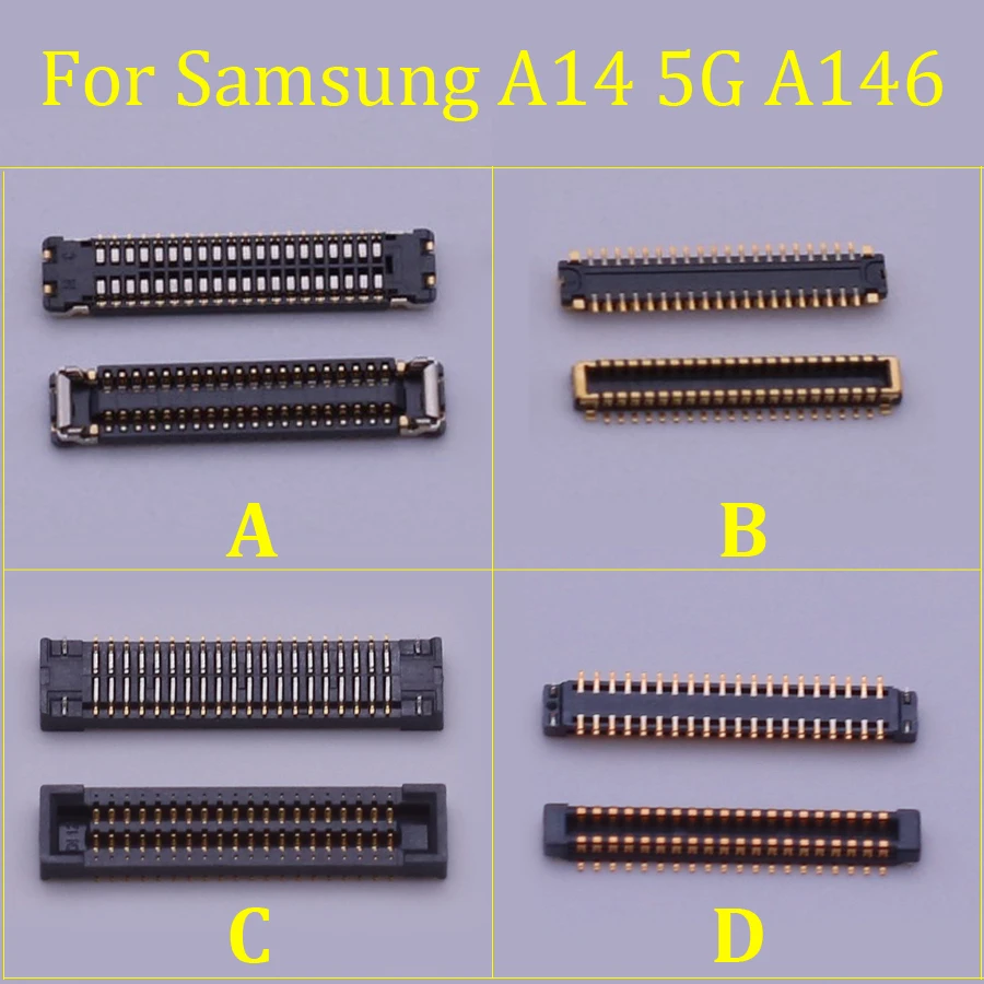 2-5PCS New for Samsung GALAXY A14 5G A146 Battery LCD Display USB Charger Camera FPC Connector on Board 40Pin