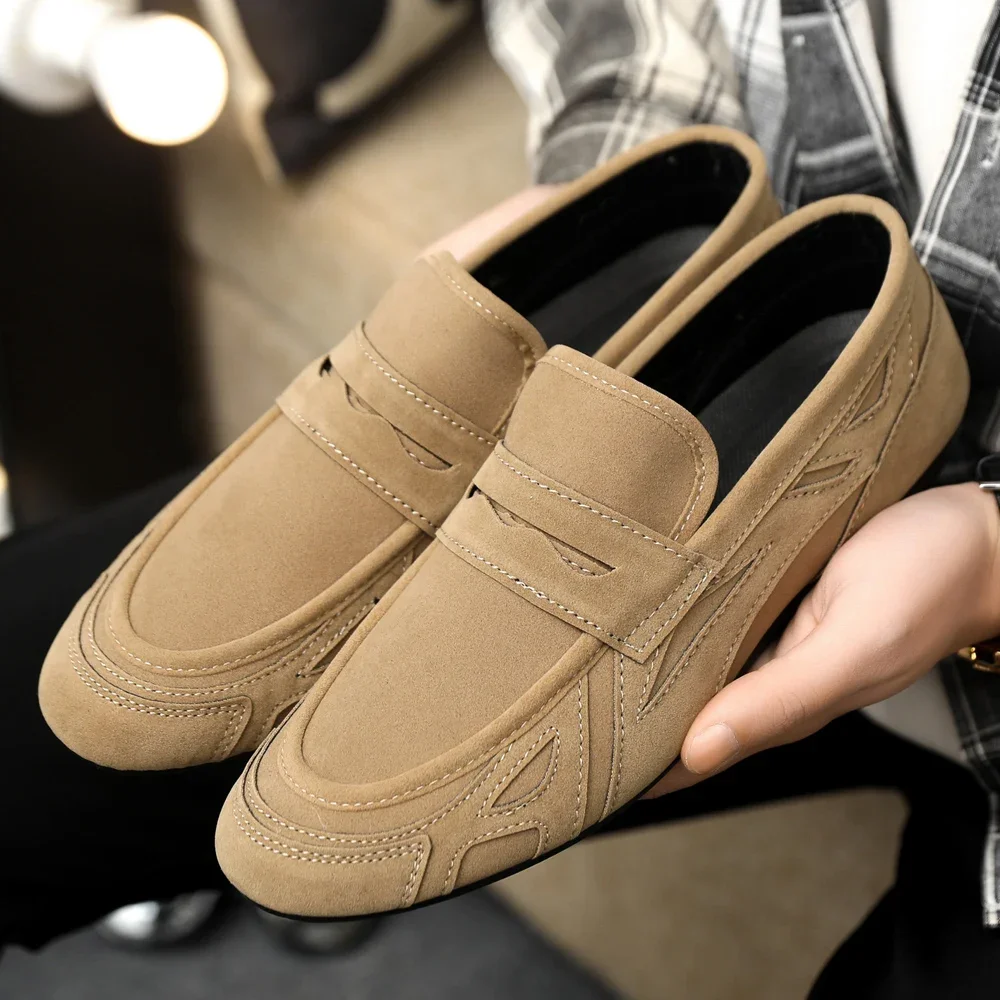 Men Loafers Men Casual Shoes Breathable Loafers Sneakers Fashion Comfortable Flat Handmade Retro Leisure Loafers Shoes Men Shoes